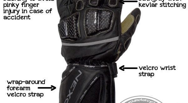 MKR Radar Kangaroo Leather & Textile Waterproof Motorcycle Gloves W/ Visor Wipe 