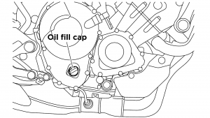 Step 1) Remove the oil fill cap