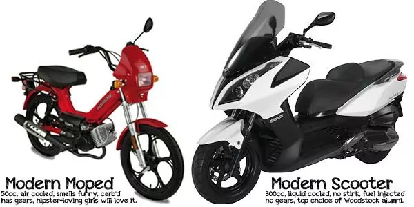 mopeds vs scooters