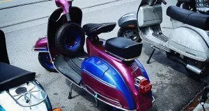 Vespa scooter parking