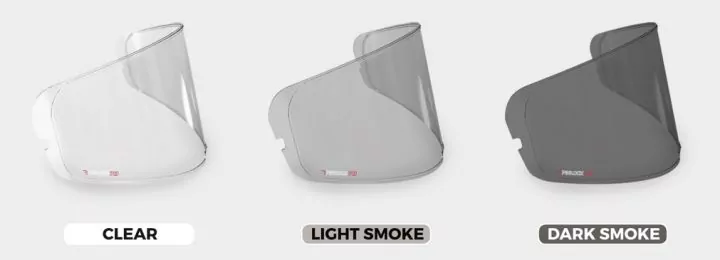 Clear - Light Smoke - Dark Smoke Visors