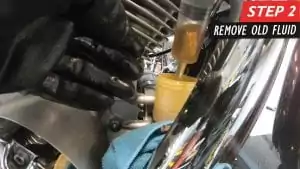 Honda Fury Brake Fluid Change - Step 2 - Remove old fluid