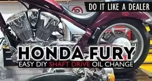 How To Honda Fury Shaft Drive Oil Change - Final Gear Oil Change