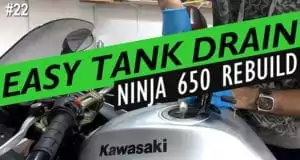 How to Siphon a Motorcycle Gas Tank - Kawasaki Ninja 650R Rebuild Series Episode 3