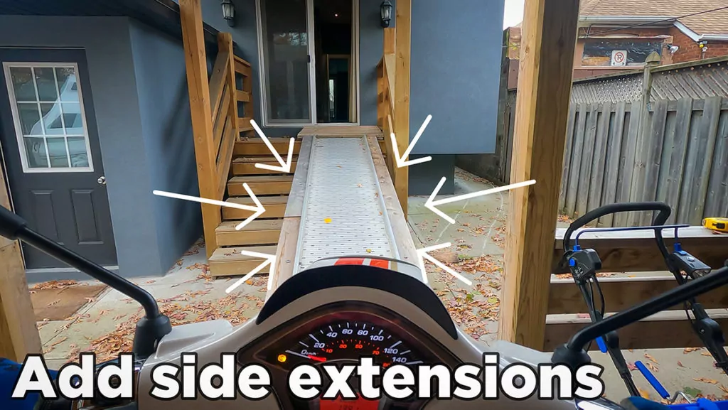 How to bring a motorcycle in the house - adding side extensions