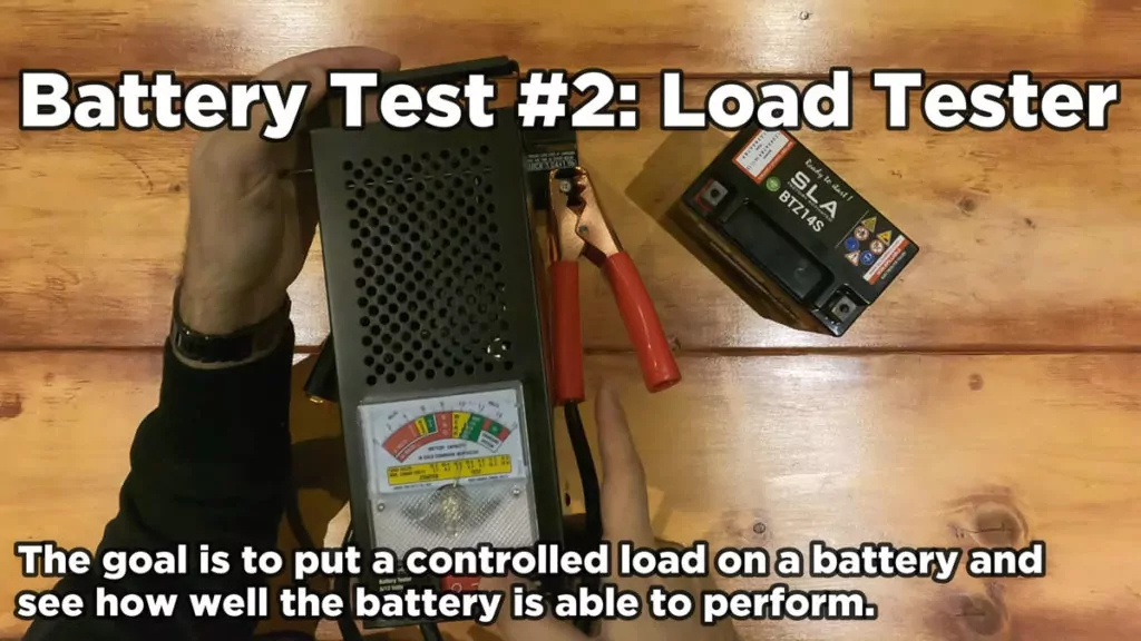 How to test a dead motorcycle battery with a load tester