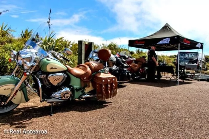 Indian Motorcycles on a break in New Zealand