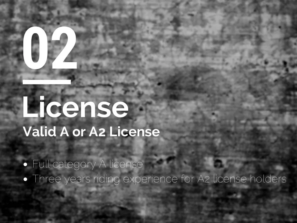 License - You Must Hold a Valid A or A2 License to Be a Motorcycle Training Instructor in the UK