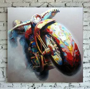 Motorcycle Dream Oil Painting