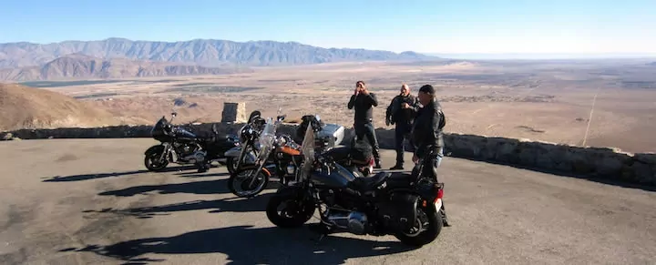 Motorcycle Group Ride Desert