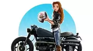 Motorcycle-Riding Disney Princesses