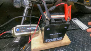 Motorcycle battery charging