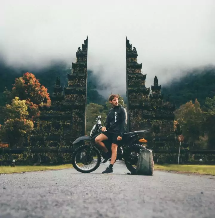 Motorcycle ride in Bali Indonesia
