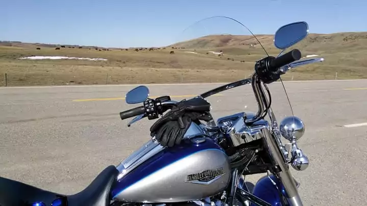 Motorcycle ride outside of Calgary