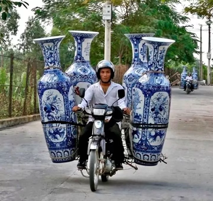 Motorcyclist with Ceramics