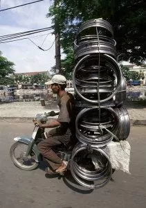 Motorcyclist with Rims