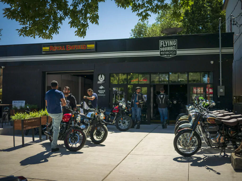 Royal Enfield demo day at Flying Squirrel Motorcycle in Toronto