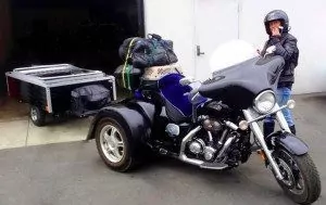 Trike with Camping Trailer in Tow