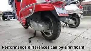 Vespa performance top speed power differences can be significant