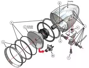 Headlight exploded view