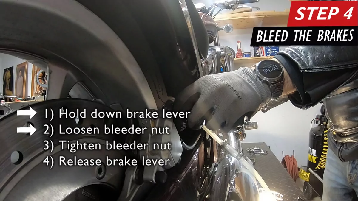 how to bleed the brakes on a honda fury