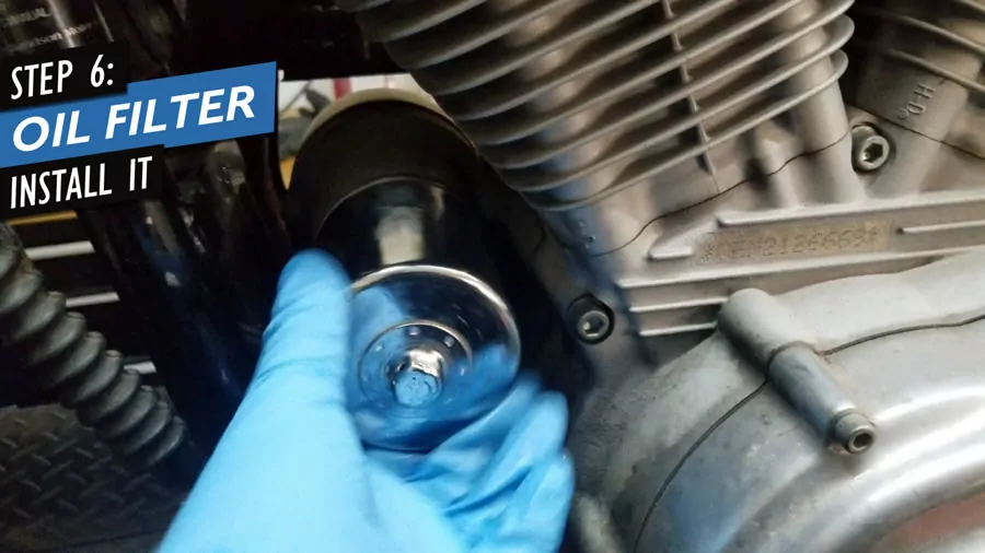 install new sportster oil filter during an oil change