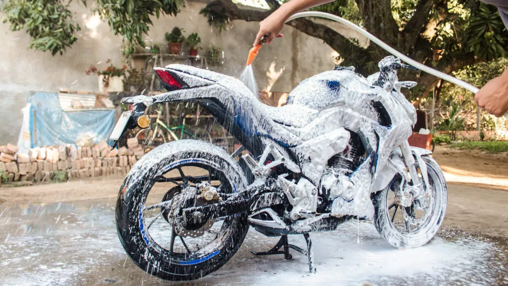 Motorcycle wash